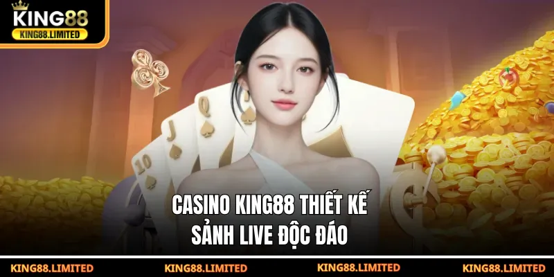 Casino KING88 thiết kế sảnh live độc đáo