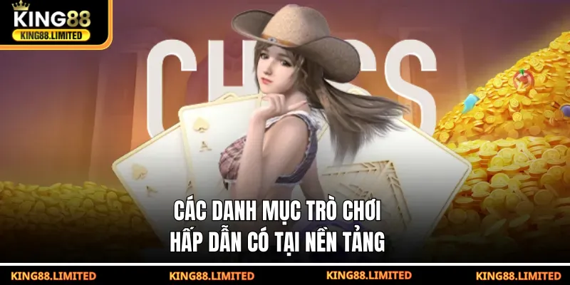 Các danh mục trò chơi hấp dẫn có tại nền tảng